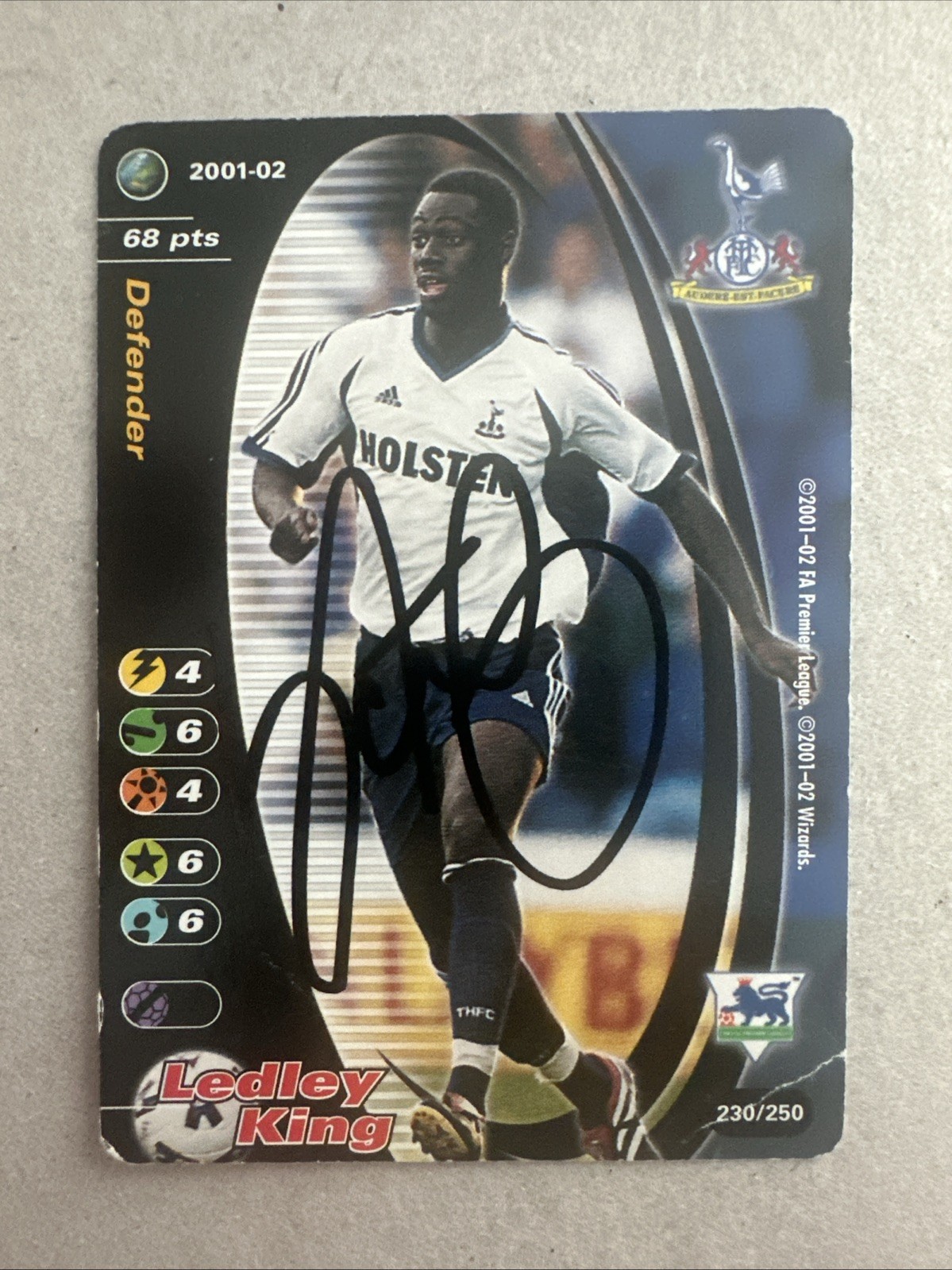 Tottenham Ledley King Signed Wizards Of The Coast Card