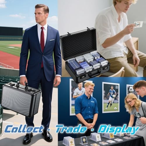 Large Graded Card Storage Box 4-Row with Combo Lock – Sports Trading Cards Case