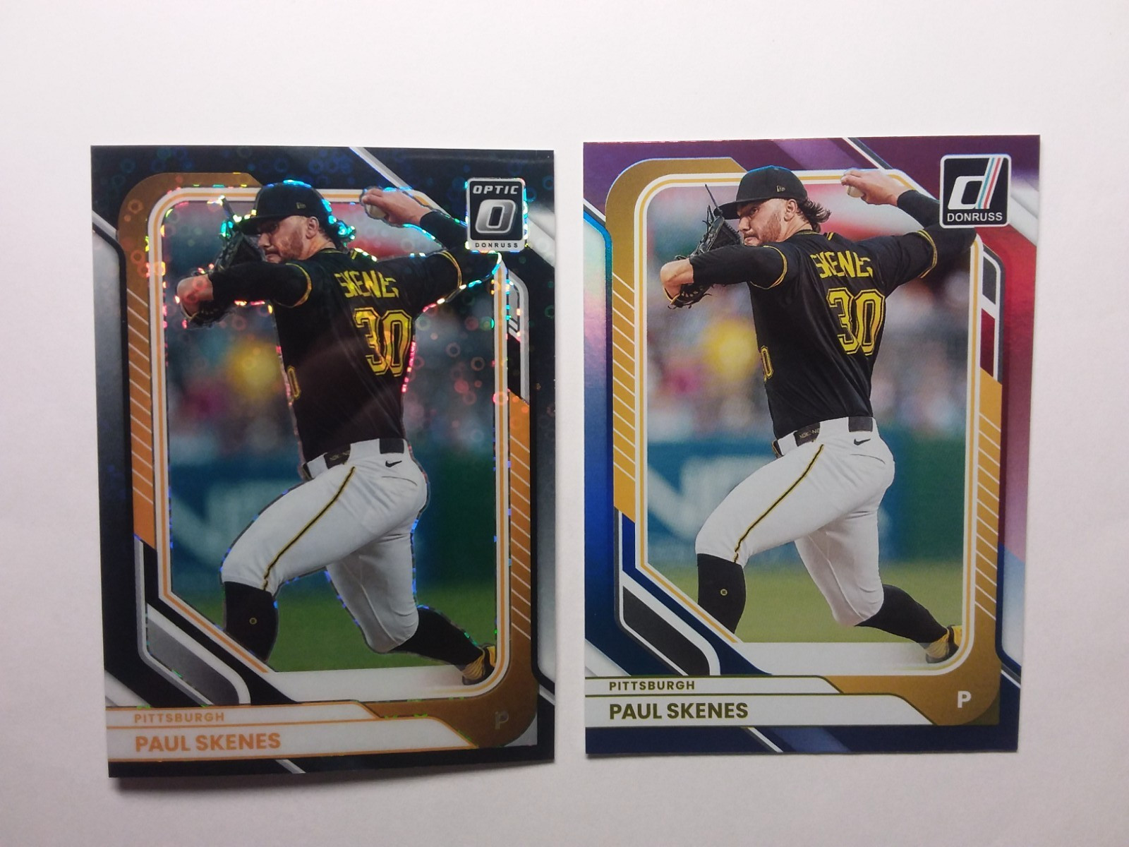 Paul Skenes Donruss Optic Pittsburgh Pirates USA Red White Blue AND DISCO BOTH