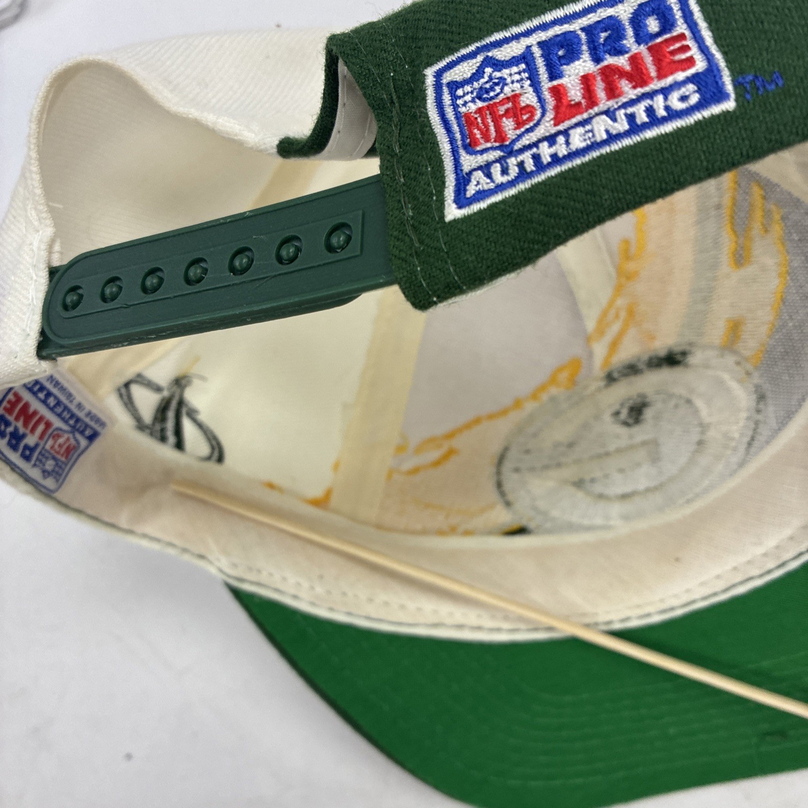 Vintage Green Bay Packers Splash Logo Athletic Snapback Hat OSFA NFL