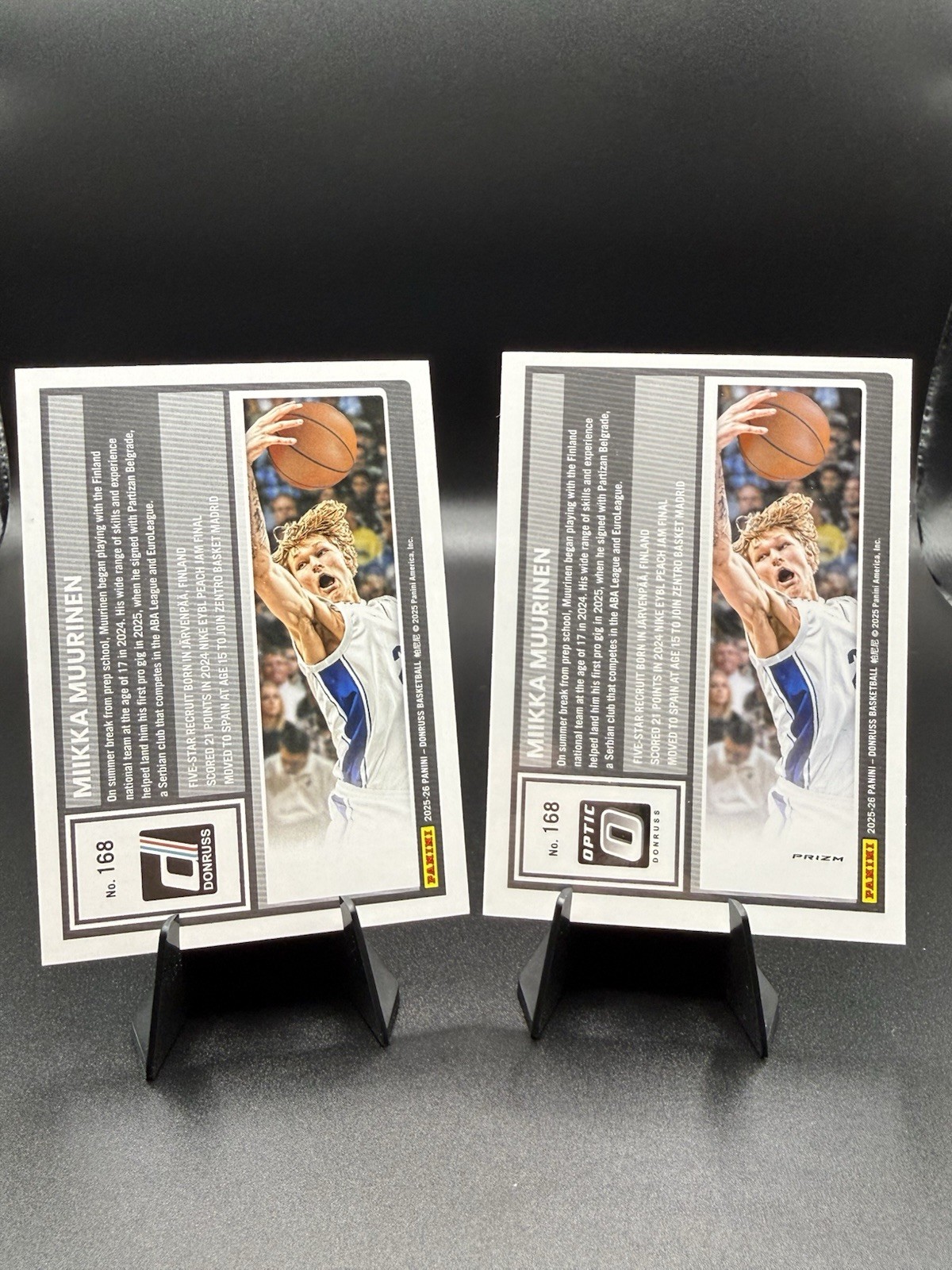 2025-26 Donruss Basketball Miikka Muurinen #168 Optic Holo & Green Lazer