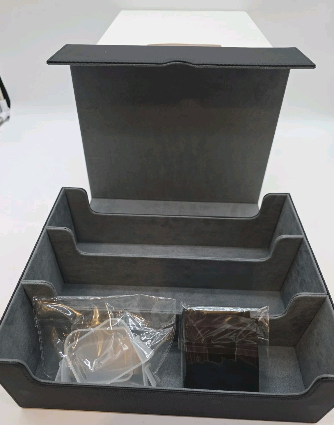 Trading Card Storage Box Large PU Leather Card Deck Case Magnetic Closure New