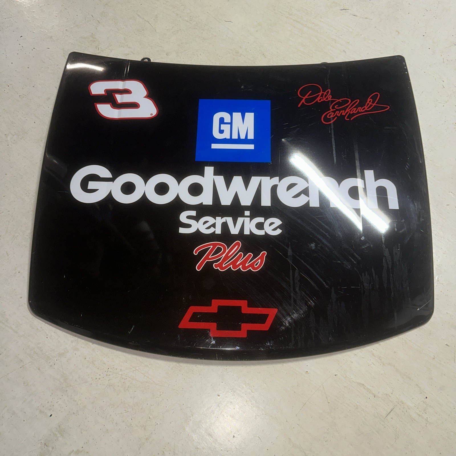 DALE EARNHARDT SR #3 GM GOODWRENCH HOOD 1/4 Scale Tin Metal Replica Man Cave