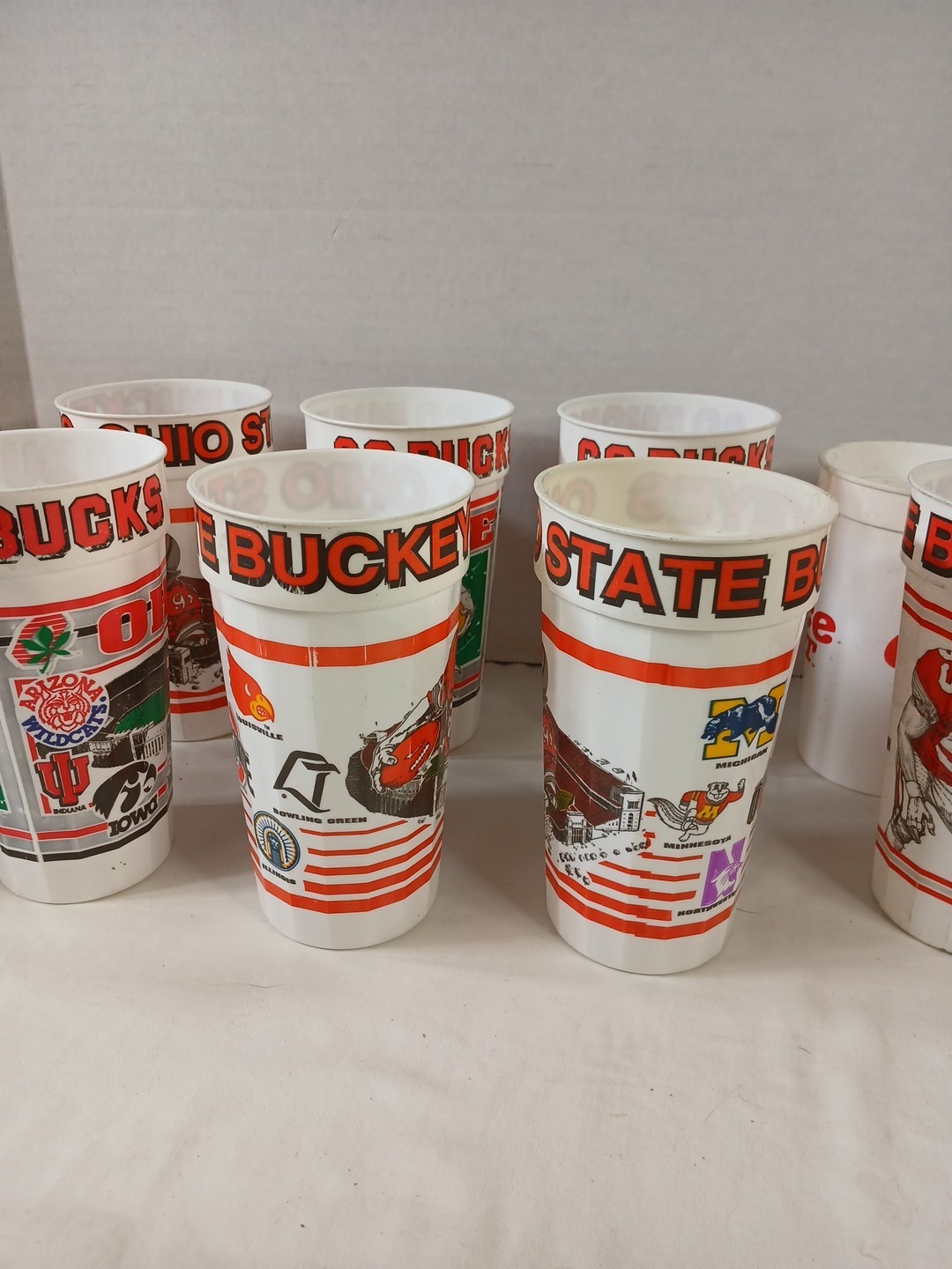 Ohio State Buckeyes College Football Plastic Cup Lot Of 21 Drinking Cups Bucks