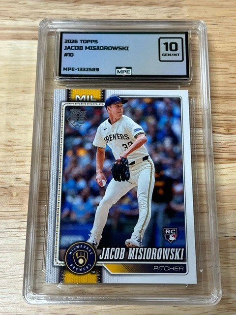 2026 Topps Jacob Misiorowski #10 MPE 10 ROOKIE CARD