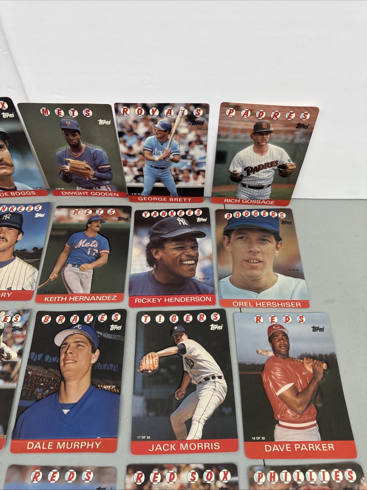 1986 Topps 3D 3-D Baseball Stars Complete Set 1-30 With Original Box