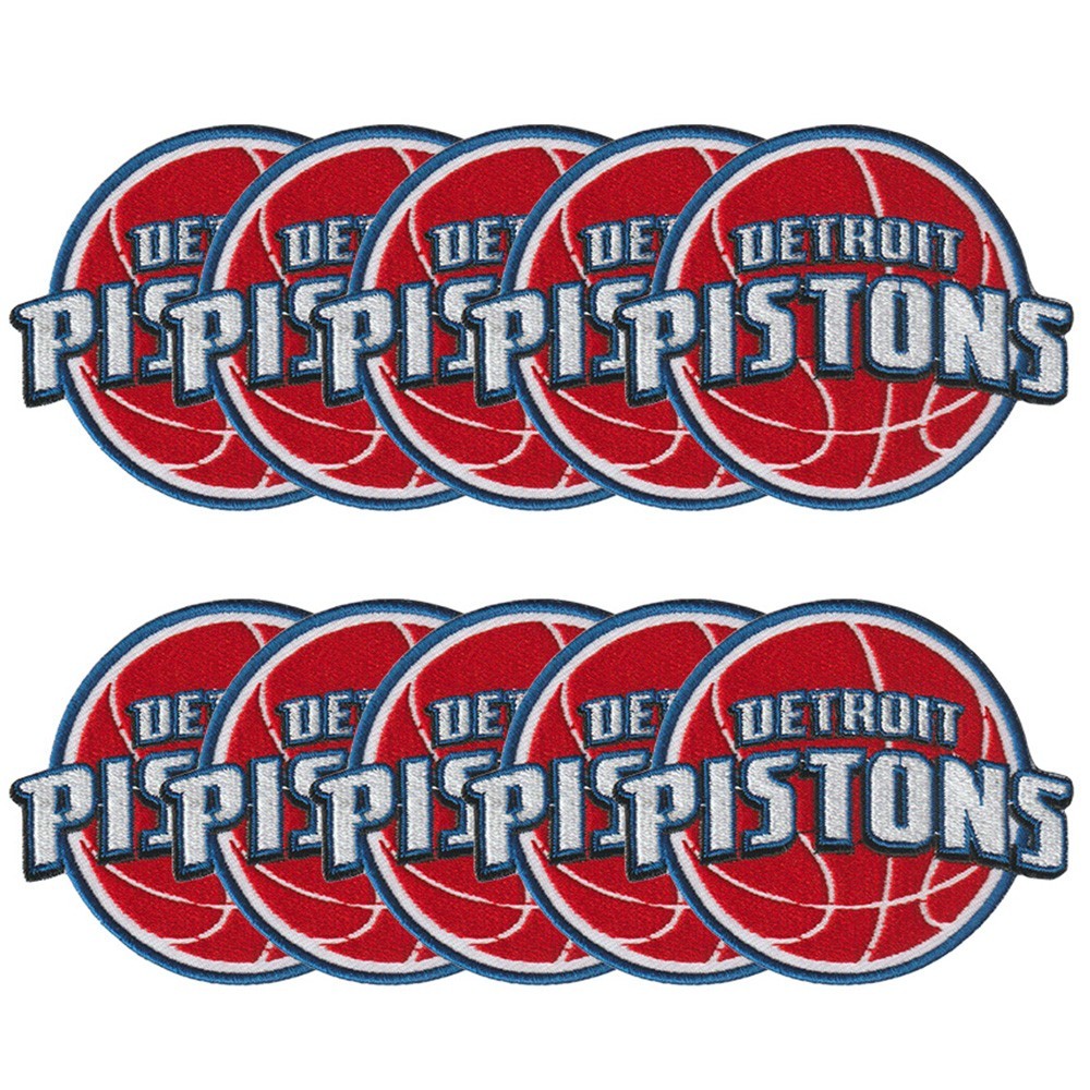 10 pcs Detroit Pistons Basketball Logo Size 3.3 in x 2.8 in Sew Iron On Patches