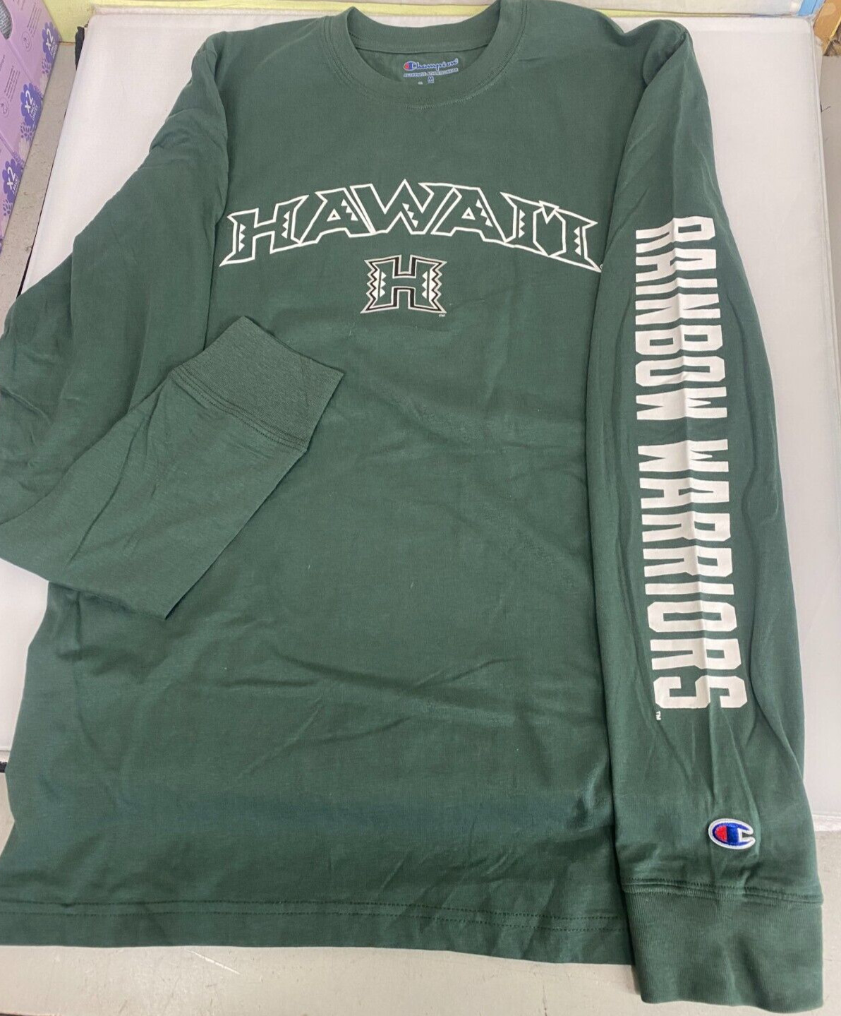 University Hawaii Rainbow Warriors Adult Long Sleeve Spirit Jersey T Size Varies