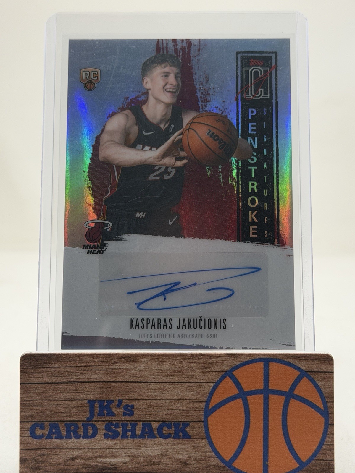 2025-26 Topps Signature Class Kasparas Jakucionis Penstroke Signatures RC #PS-KJ