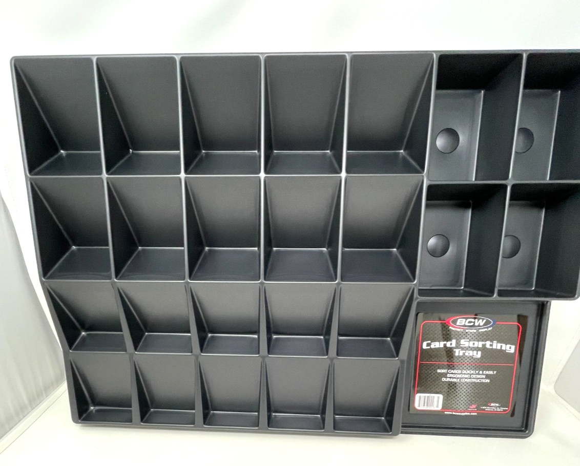BCW Black Card Sorting Tray Organizer Holder for Sports/Trading Cards NEW