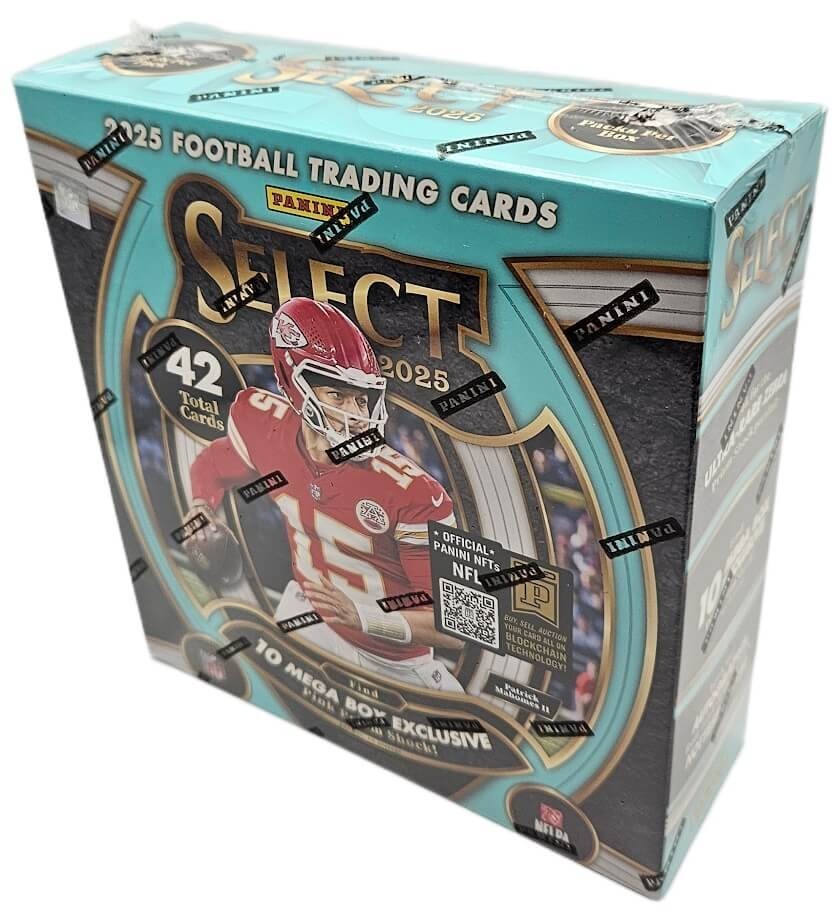 2025 Panini Select Football Factory Sealed 6 Pack Mega Box 42 Cards Pink Shock