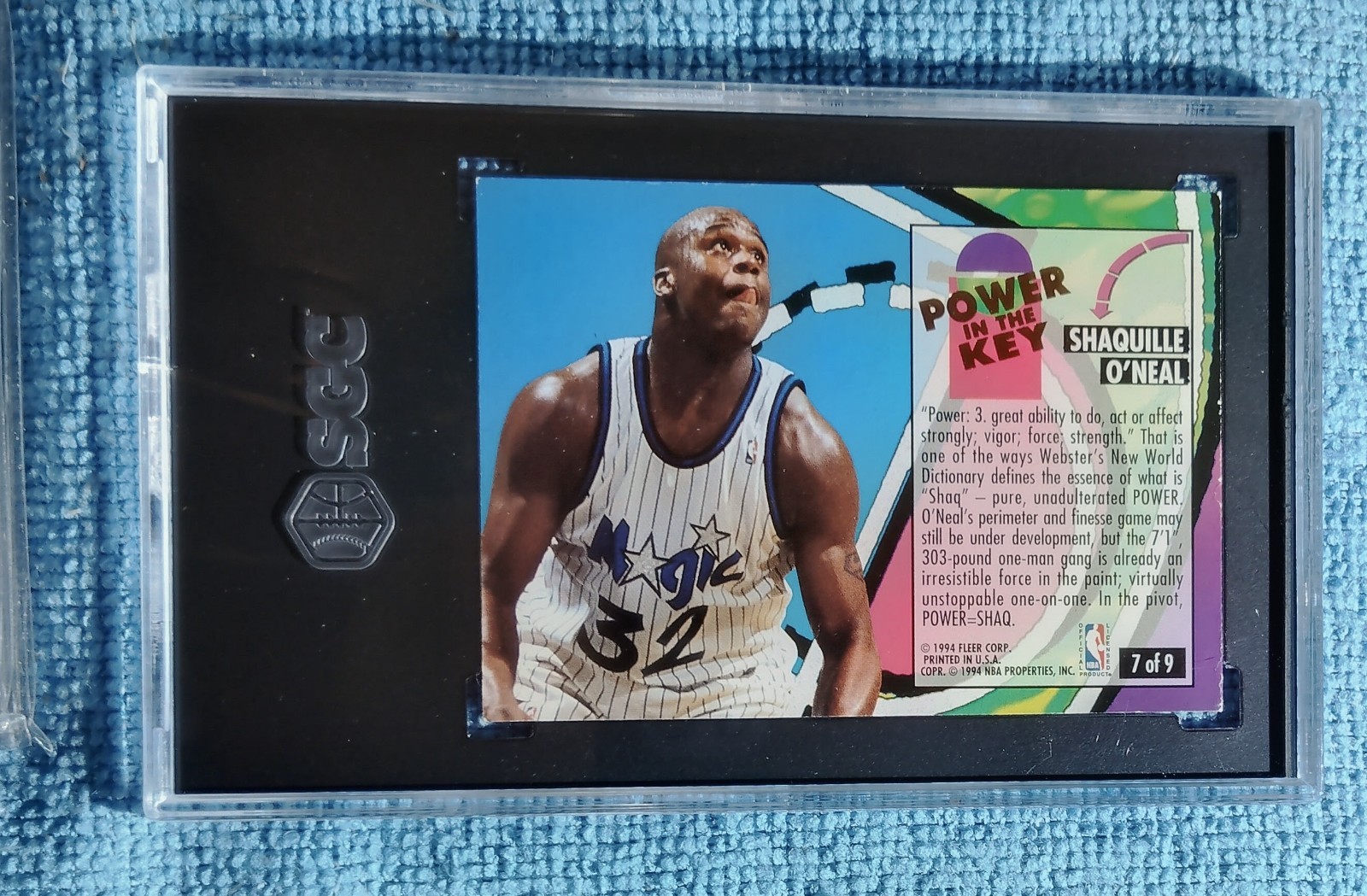 1993 FLEER ULTRA #7 POWER IN THE KEY SHAQUILLE O’NEAL PSA 8 + Shaq Freebies