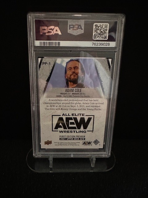 2021 Upper Deck AEW Adam Cole #1 Preview PSA 9 MINT