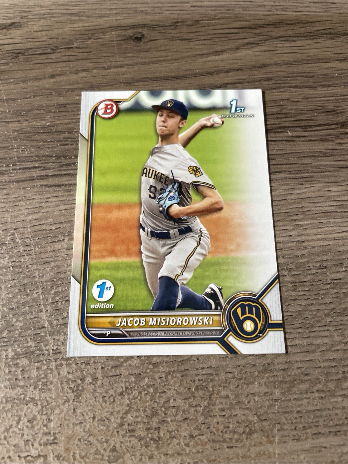 2022 Bowman Draft 1st Edition Jacob Misiorowski Rookie #BD-132 Milwaukee Brewers