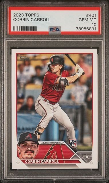 2023 Topps Series 2 Corbin Carroll RC #401 PSA 10 DIAMONDBACKS (201)