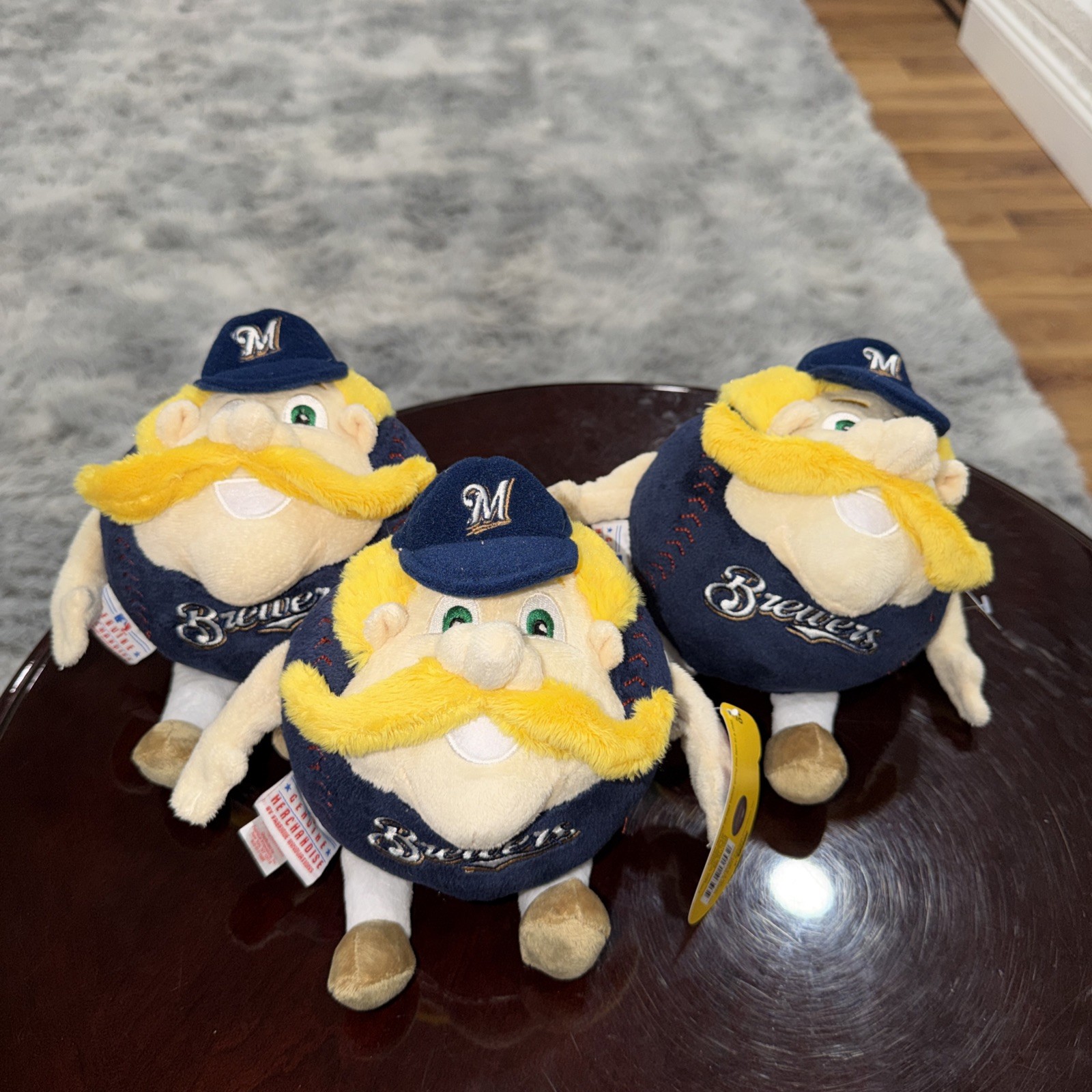 Milwaukee Brewers Bernie Brewer Orbiez Plush New With Tags Small set of 3