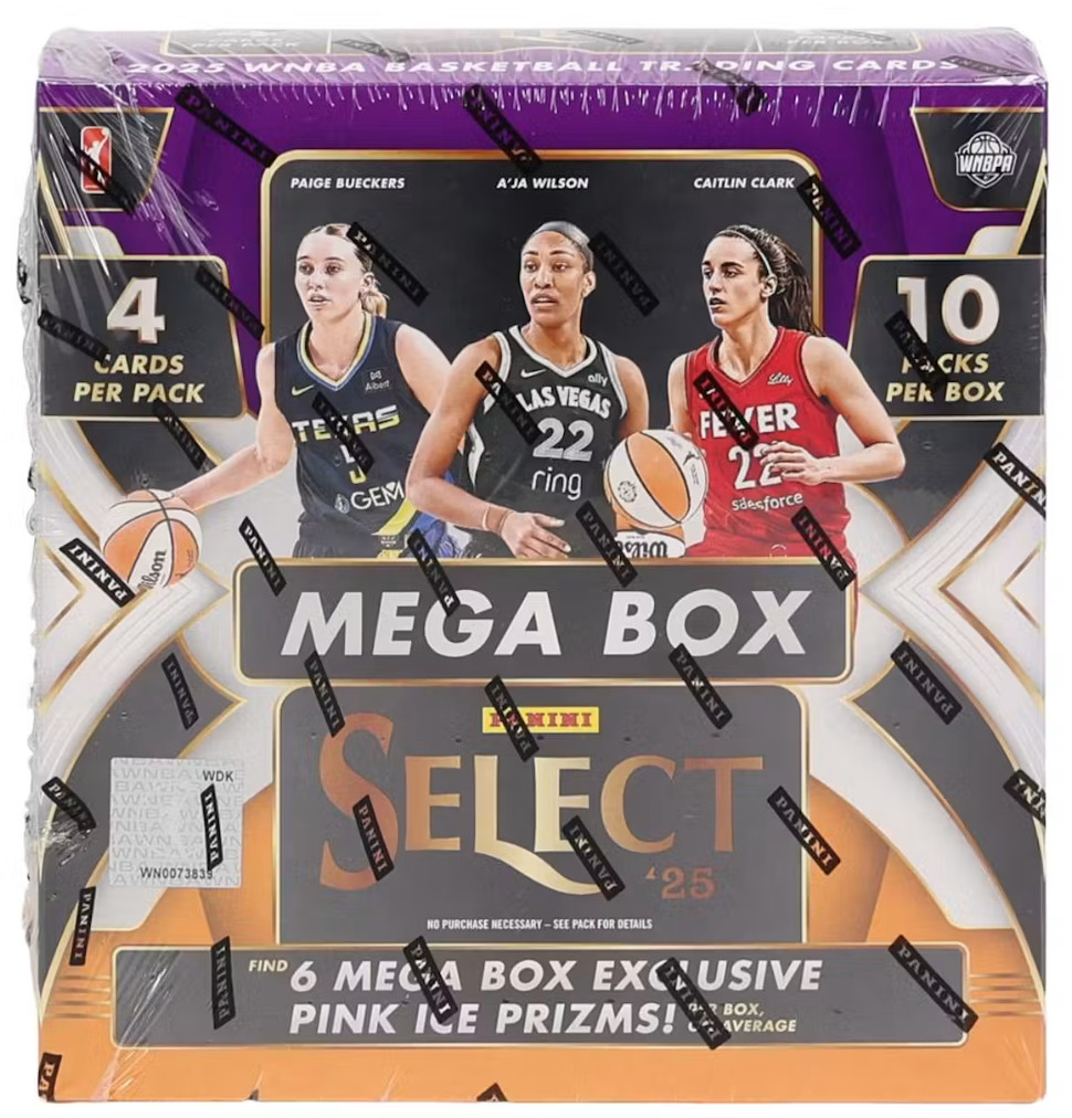 2025 Panini Select WNBA Basketball Mega Box – 40 Cards Per Box – Paige Bueckers