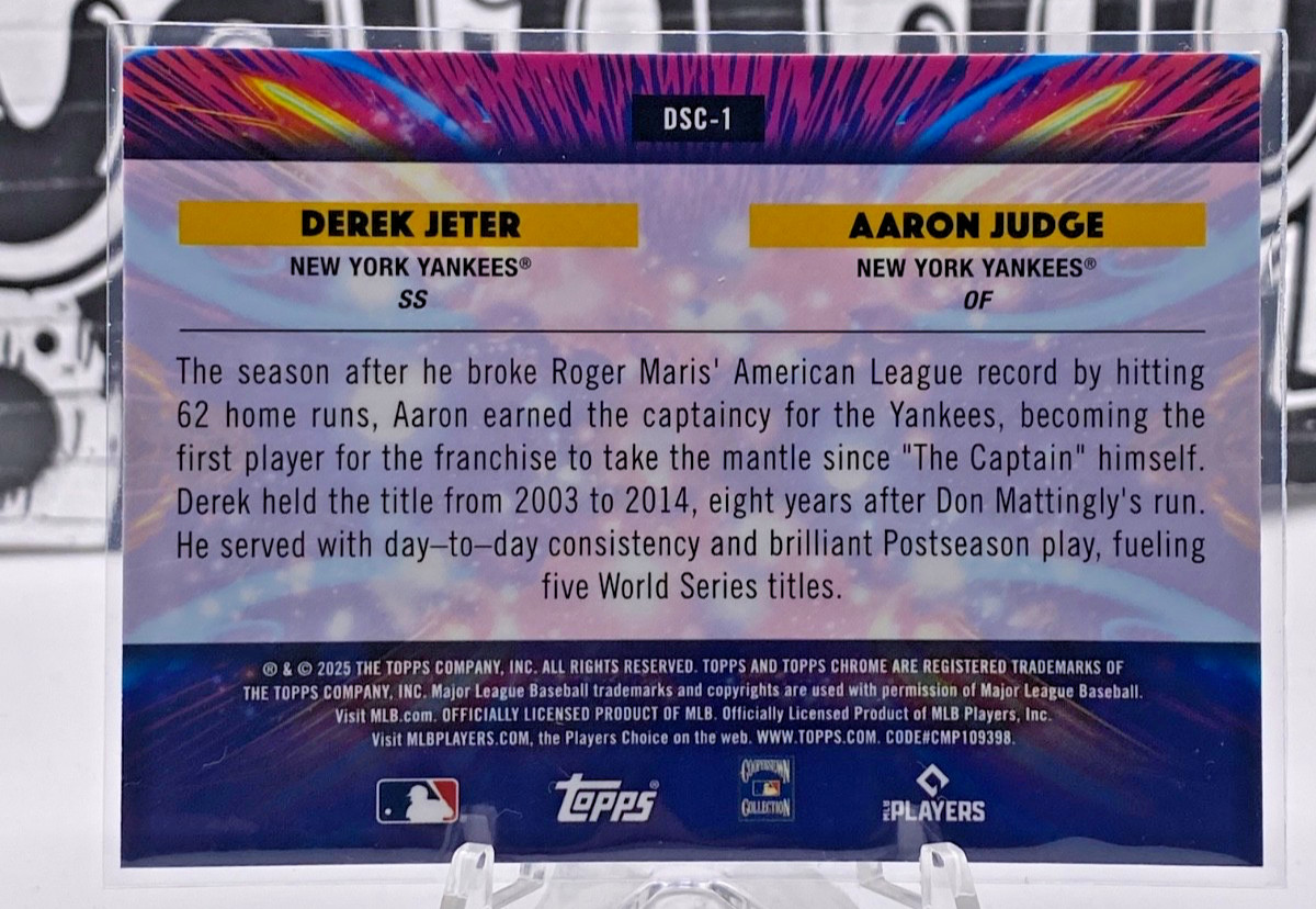 2025 Topps Chrome Cosmic #DSC-1 Derek Jeter / Aaron Judge Dual Star Clusters