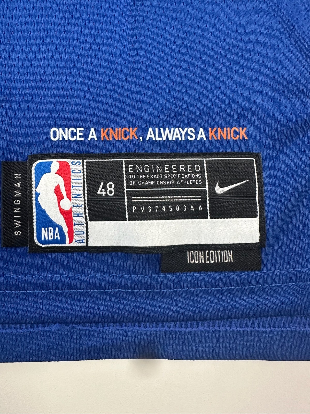 Jalen Brunson New York Knicks NBA Finals Size L Jersey MVP