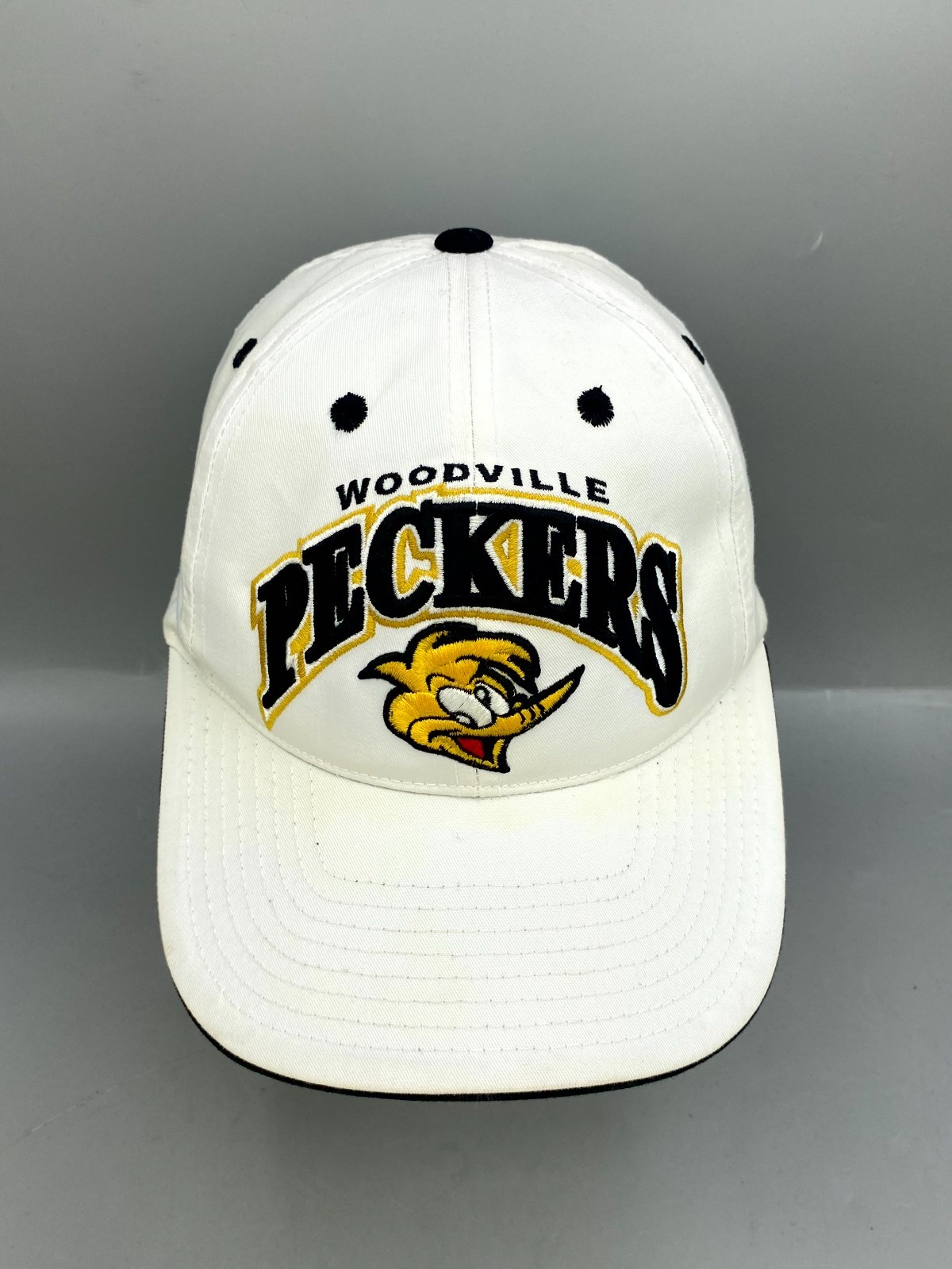 Top of the World Woodville Peckers Cap Mens One Size White Adjustable Back Hat