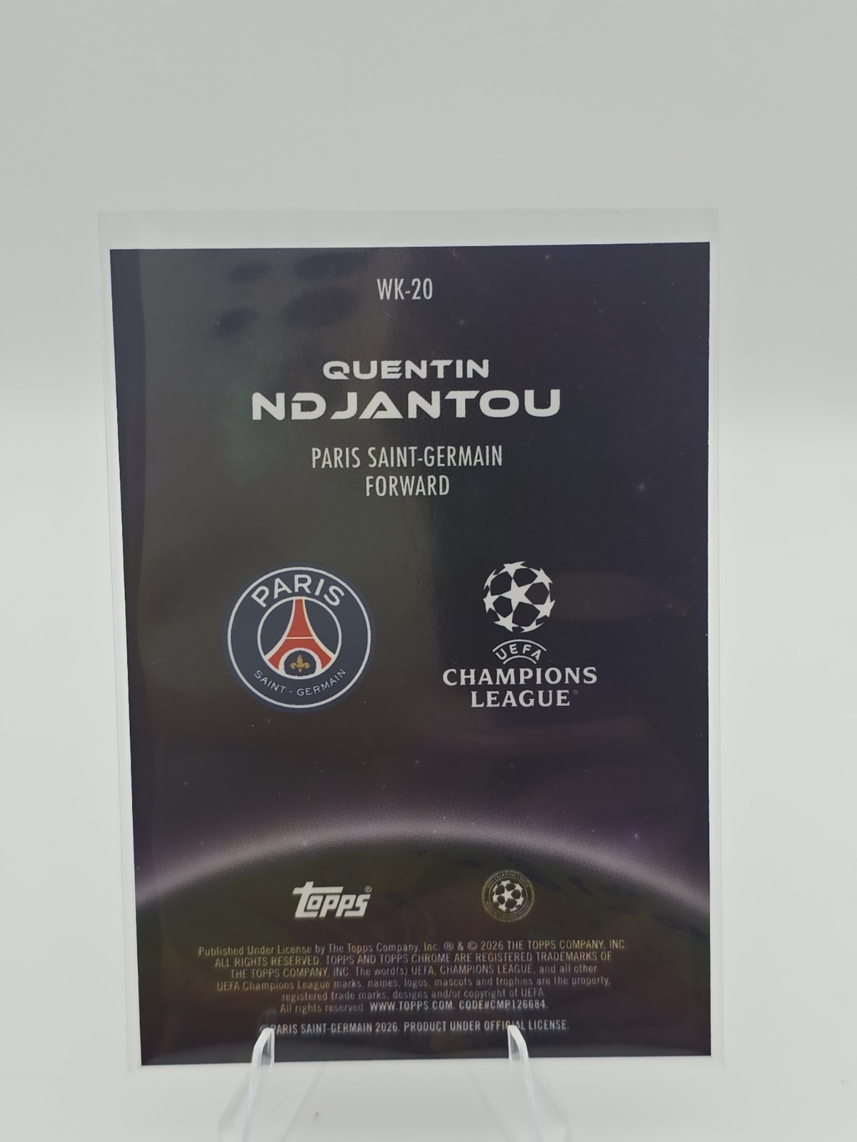 2025-26 Topps Chrome UEFA Club Competitions #WK-20 Quentin Ndjantou Wonderkids