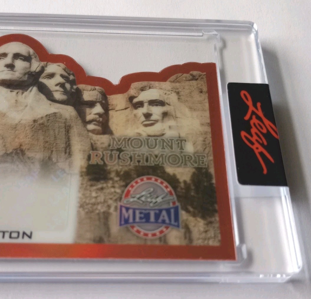 Gunner Stockton 2026 Leaf President’s Day Mount Rushmore Die-Cut Auto 2/4 Orange