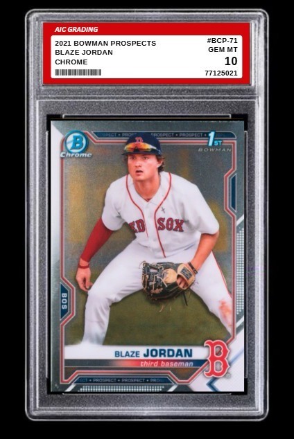 2021 Blaze Jordan 1st Bowman Chrome Prospect Rookie Card #BCP-71 Graded 10