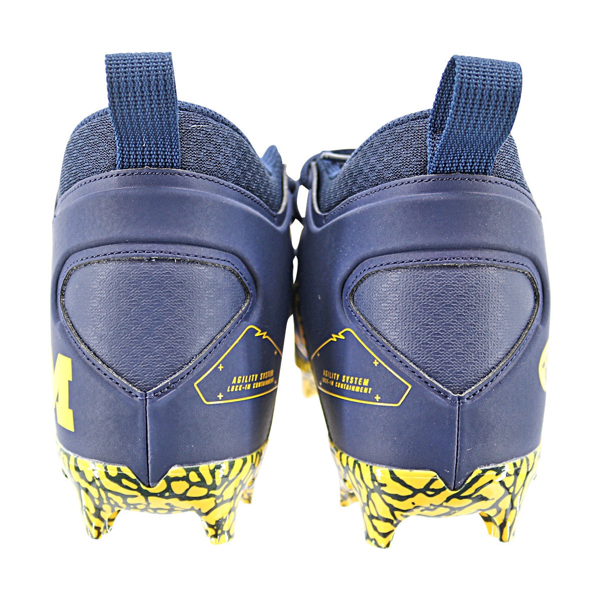 Jordan Alpha Menace Pro 3 University of Michigan Team Issued Cleat Size 10.5