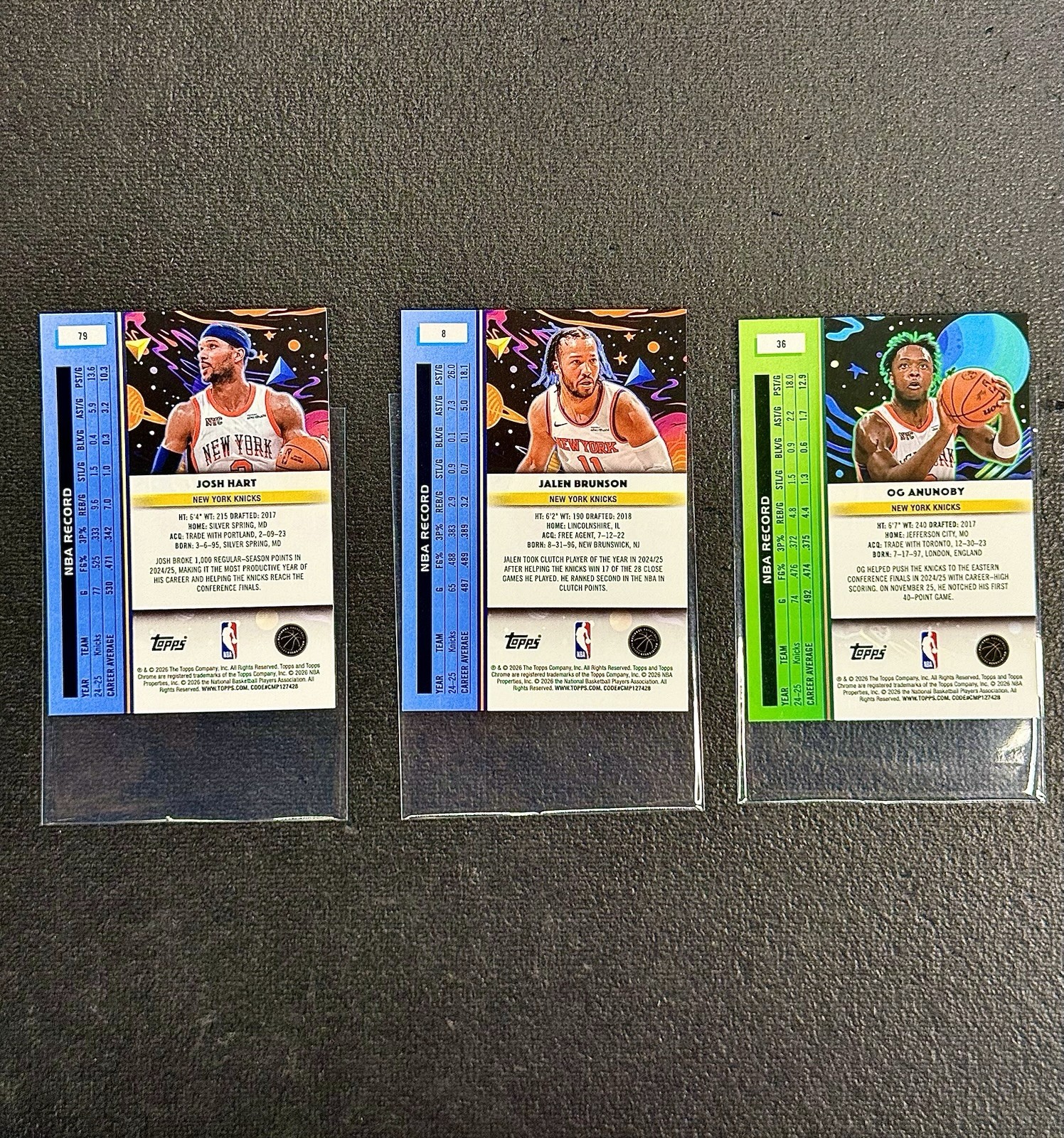 2025-26 Topps Chrome New York Knicks Championship Lot White Refractor RARE 💎 📈