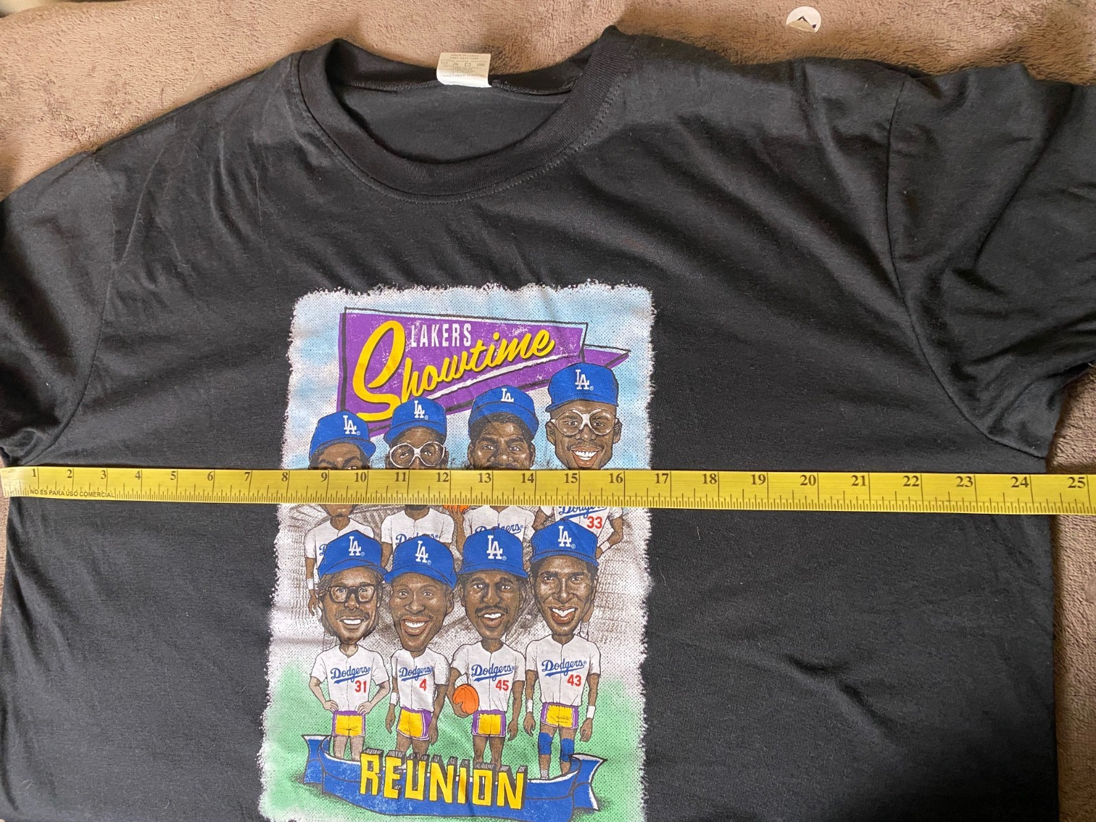 LA Dodgers Official Lakers Showtime Cartoon Characters SGA 8/24 SZ XL-NWOT