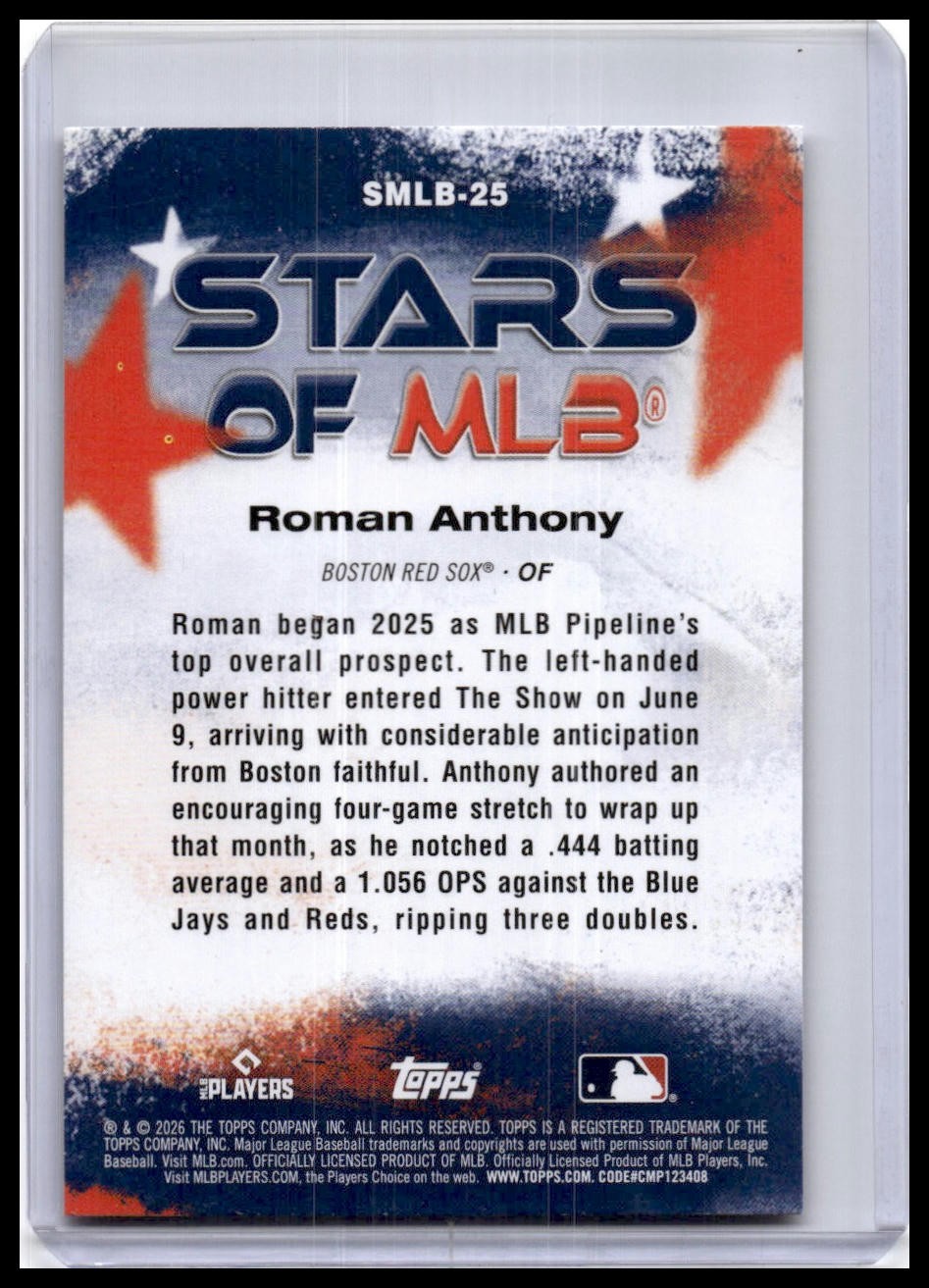 2026 Topps #SMLB-25 Roman Anthony Stars of MLB