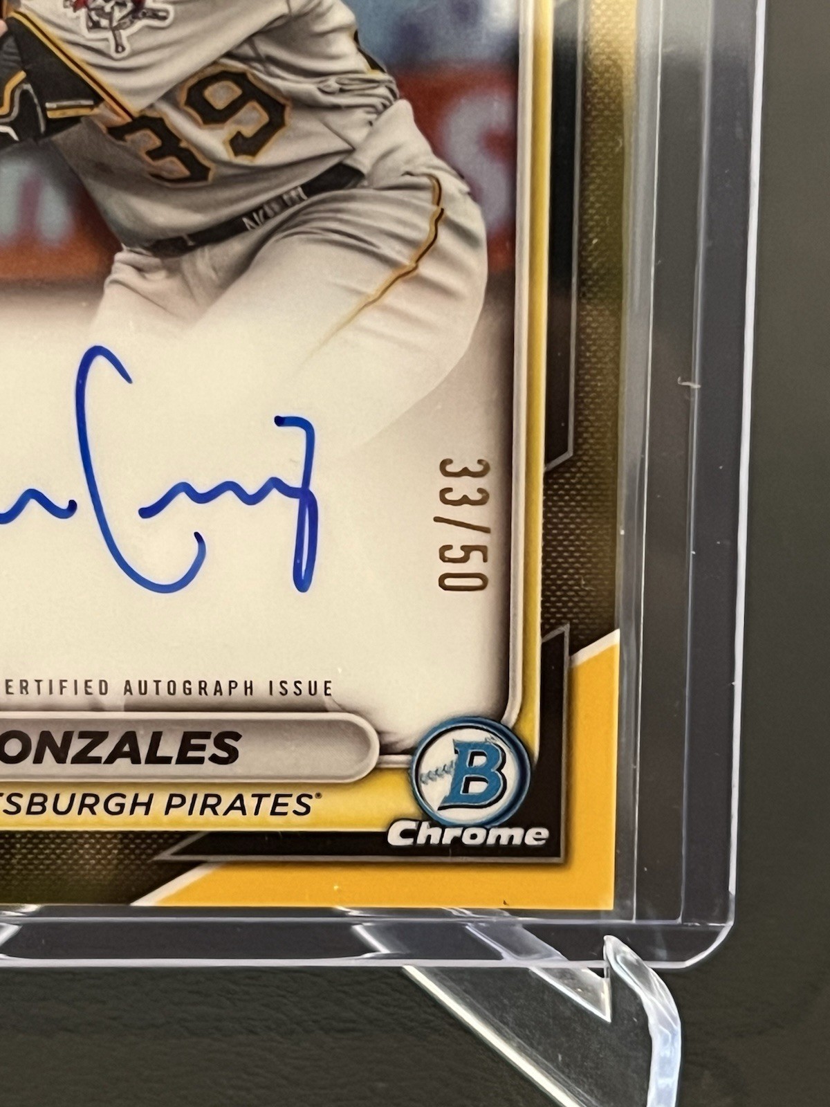 2024 Bowman Chrome Nick Gonzales True Gold Rookie Auto /50 #CRA-NG RC Pirates