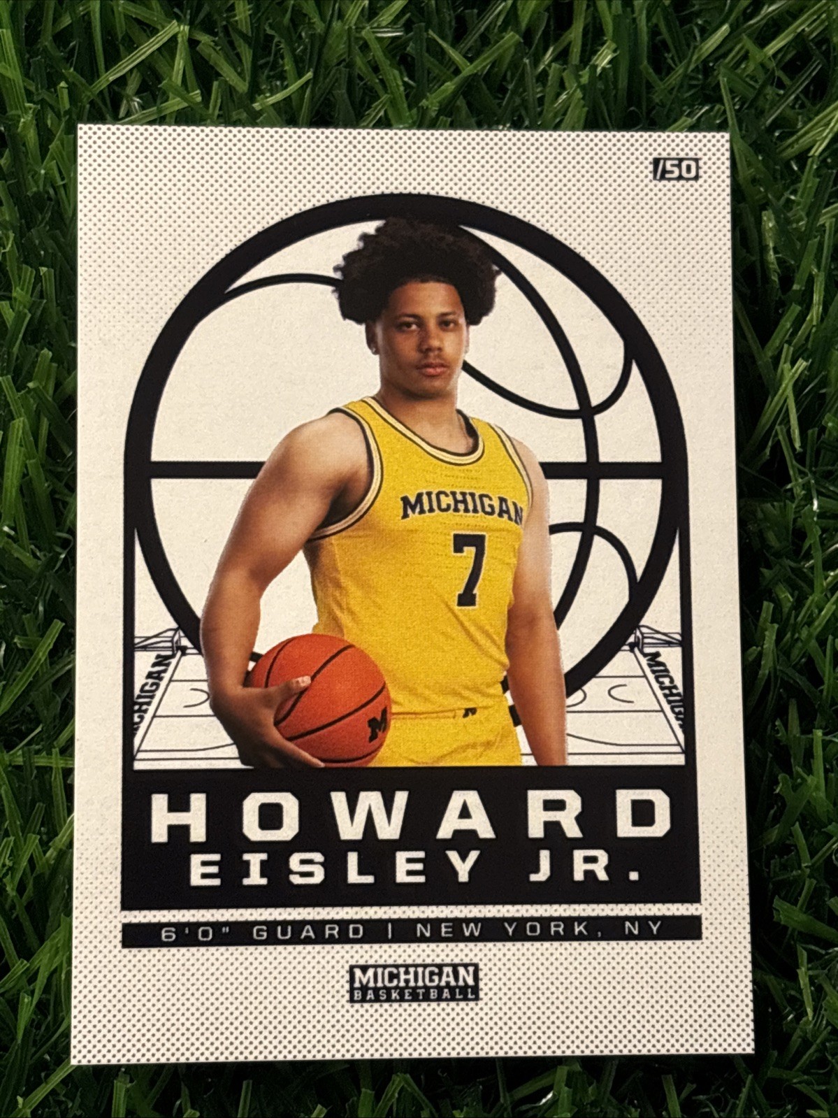 2025-2026 Valiant Michigan Basketball Howard Eisley Jr White Parallel /50 SP