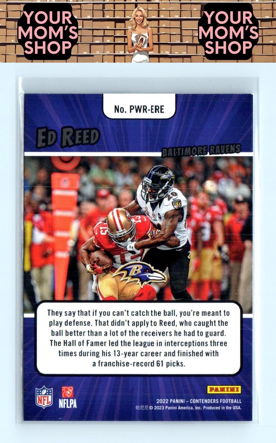 2022 Panini Contenders #PWR-ERE Ed Reed Power Players