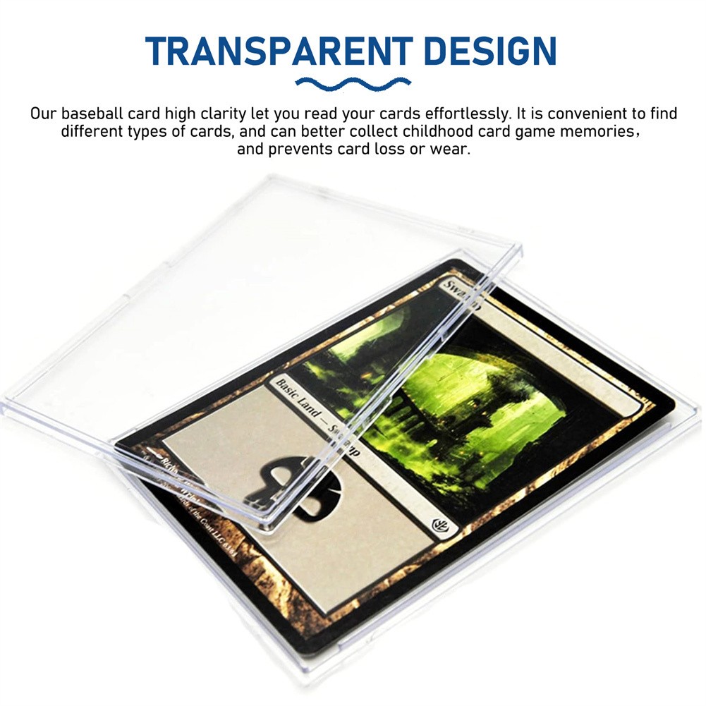 5-100Pcs Card Holder For Baseball Trading Sports Cards 35PT Hard Case Protector