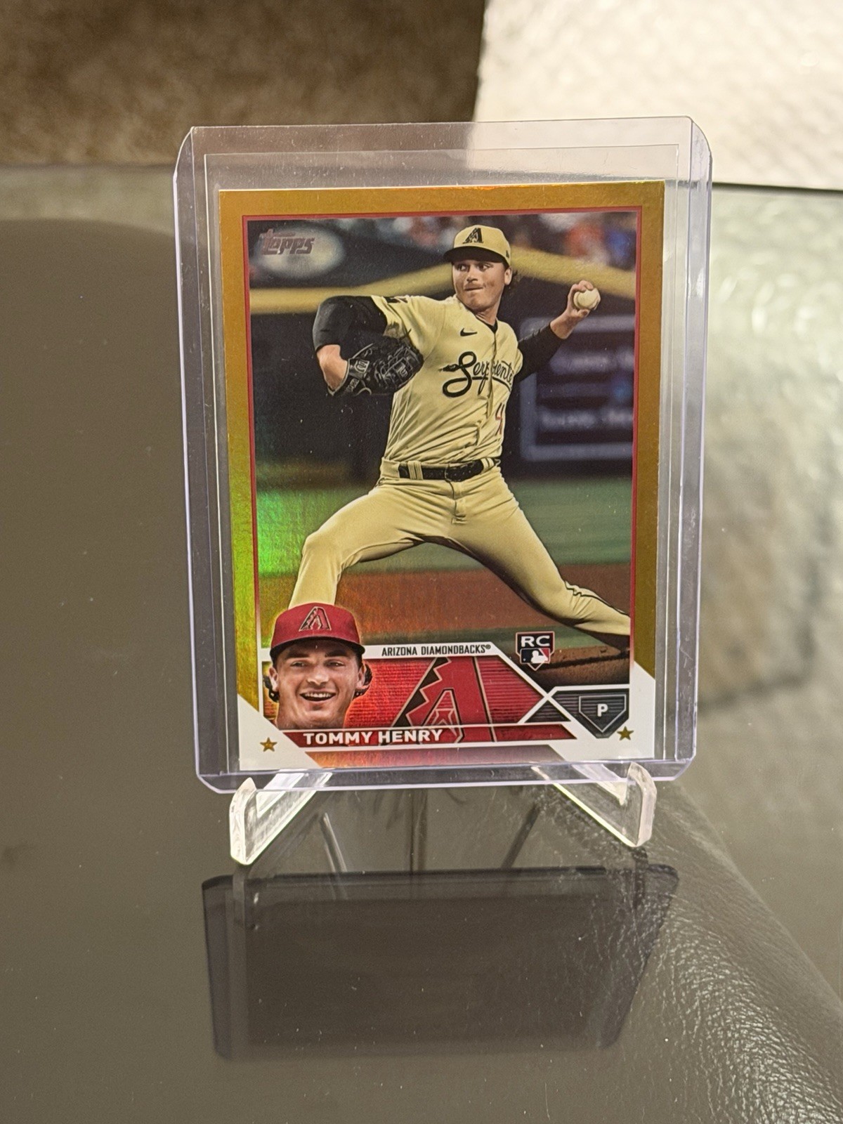 2023 Topps Series 2 #336 Tommy Henry Rookie RC Gold Rainbow Foil