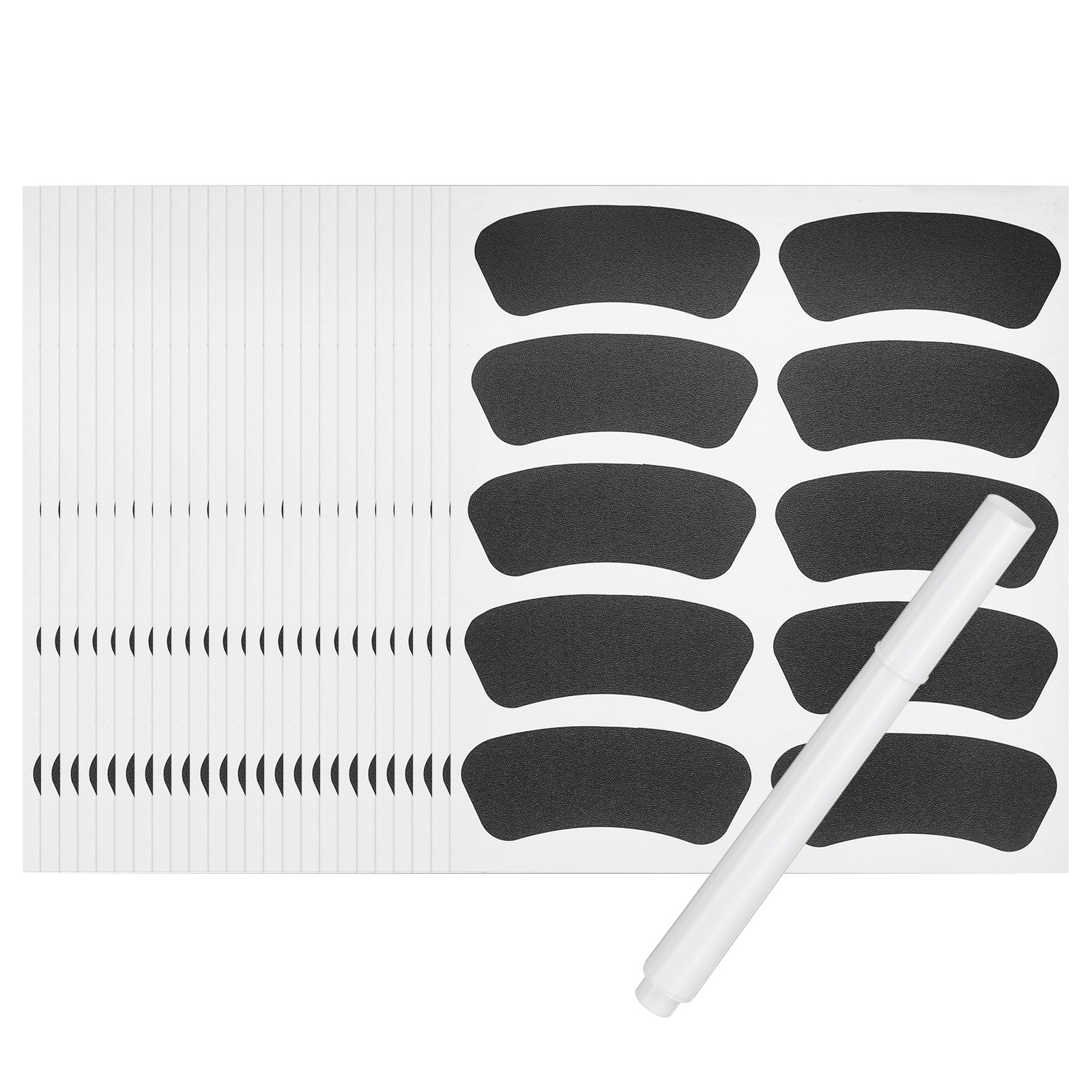 120 Pair Sports Eye Stickers Face Stickers with 1Pcs White Pencil Black