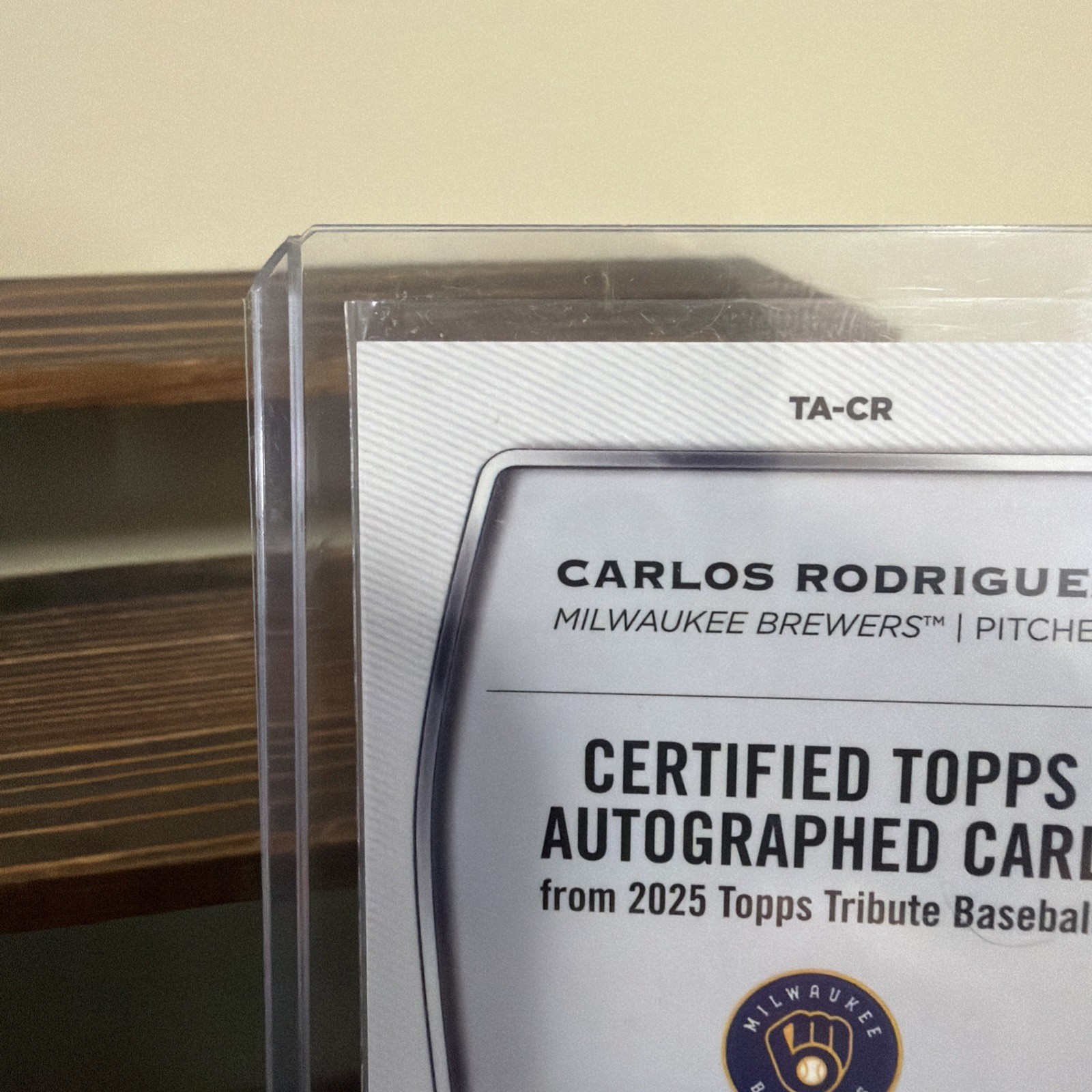 Carlos Rodriguez 2024 Topps Tribute RC Purple /50 Rookei AUTO #TA-CR Brewers