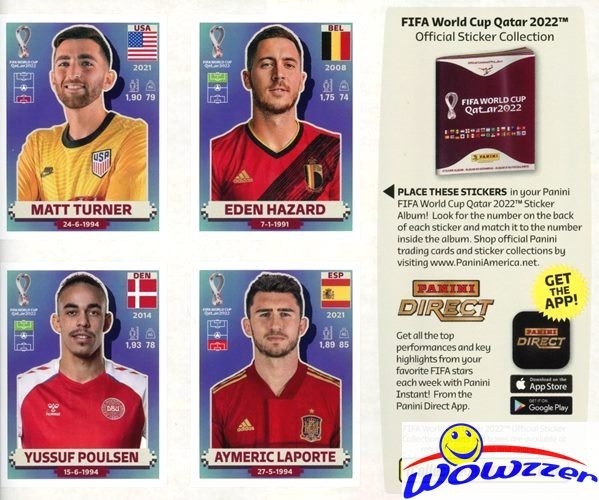 2022 Panini World Cup QATAR HUGE 80 Page Collectors Album with 10 MINT Stickers!