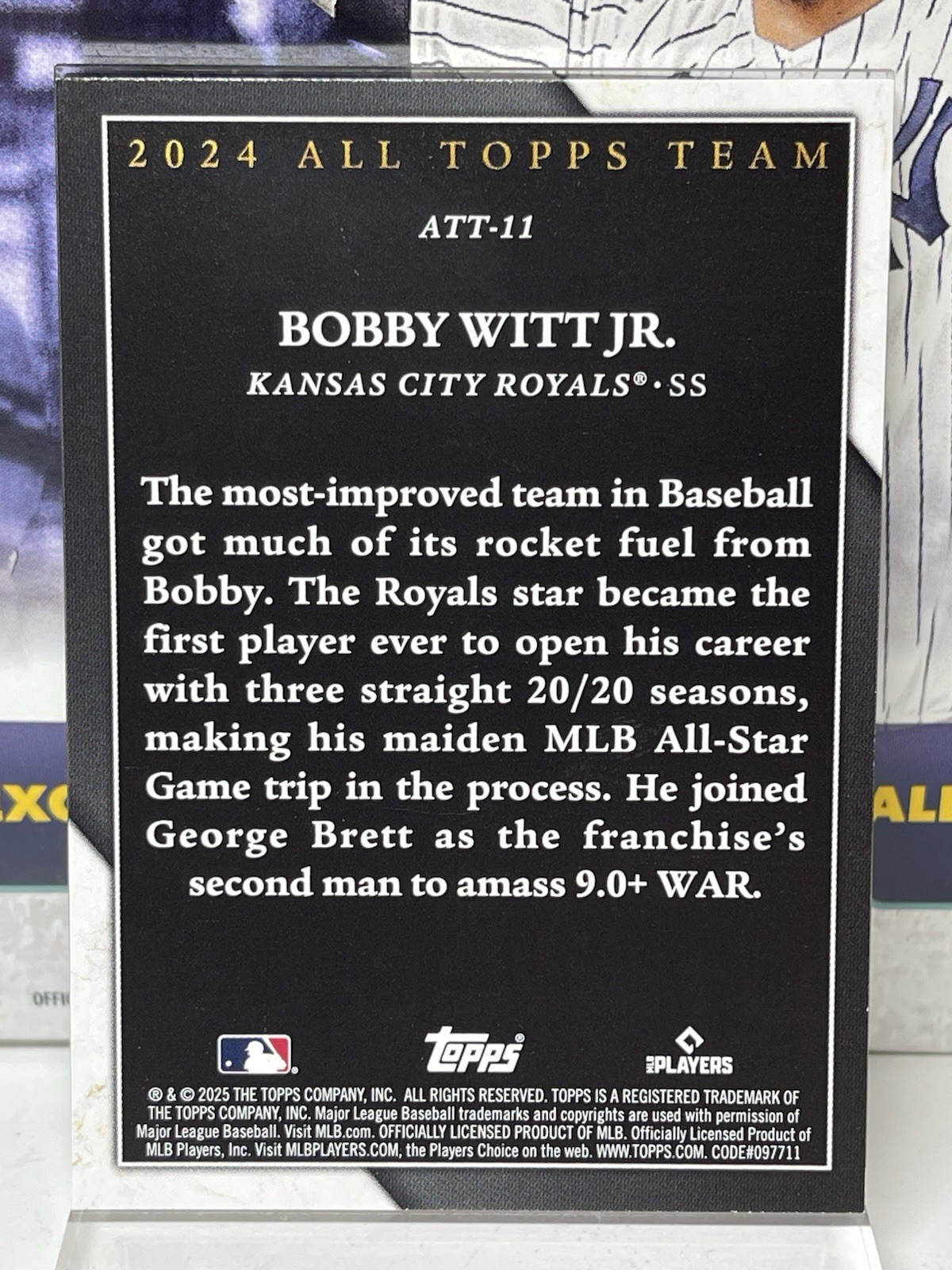 2025 Topps Series 1 – Bobby Witt Jr. #ATT-11 – 2024 All Topps Team