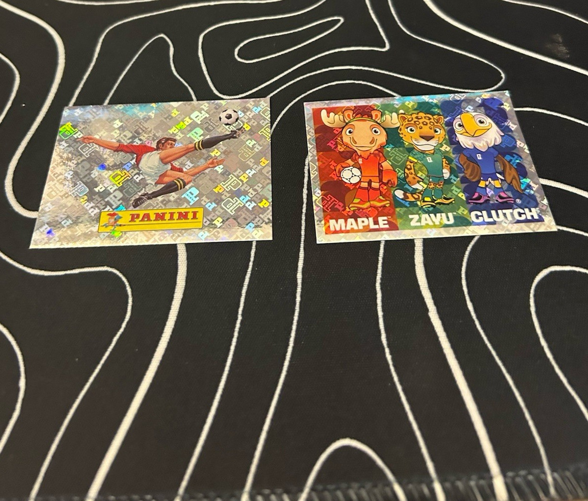 Panini FIFA World Cup Qatar 2022 Mascot Stickers Maple Zavu Clutch Lot of 2