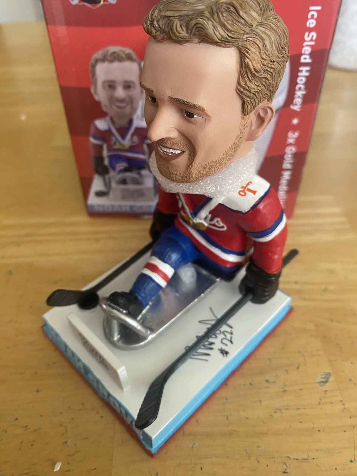 Frederick Keys Noah Grove SGA Bobblehead Ice sled Hockey gold – AUTOGRAPHED