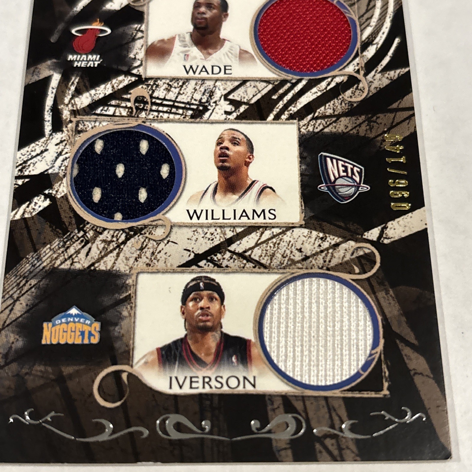2007 Topps Luxury Box Wade, Iverson, Carmelo, Williams 096/149 Jersey