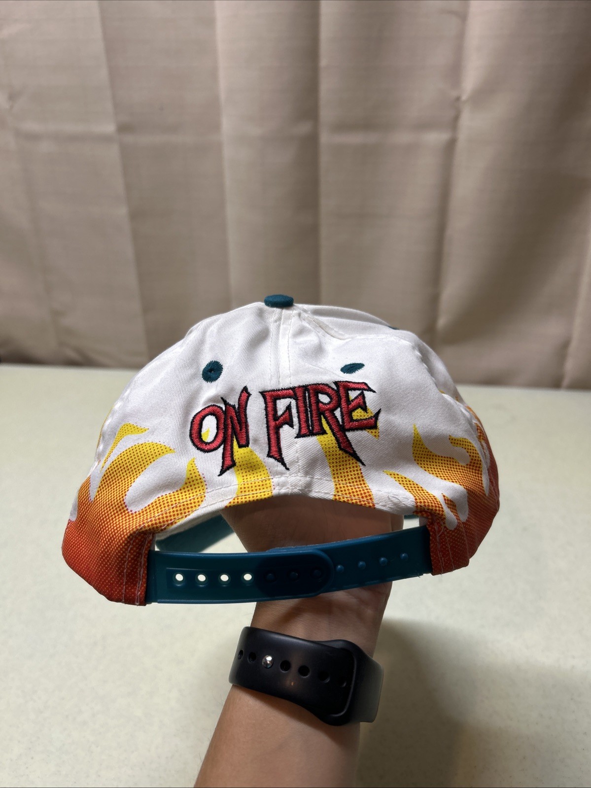 Mighty Ducks Flames Fire Cap NHL One Size Fits All SnapBack
