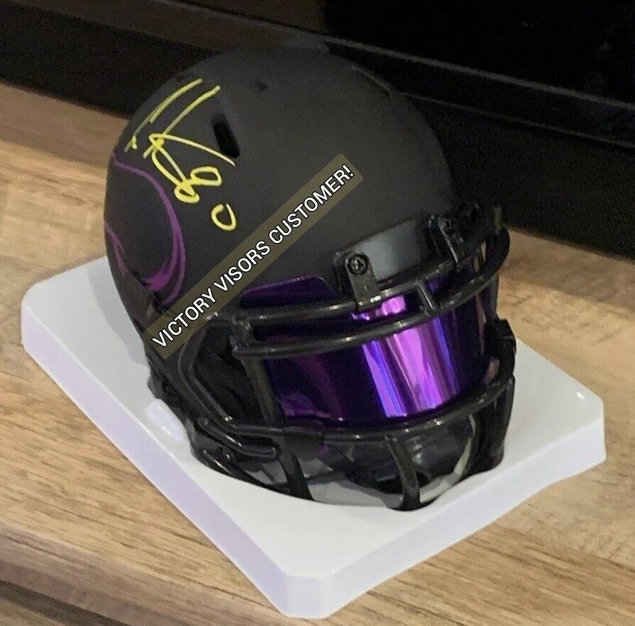 Mini Chrome Mirror *ULTRA FLEX* Football Helmet Visors. Flat Style.