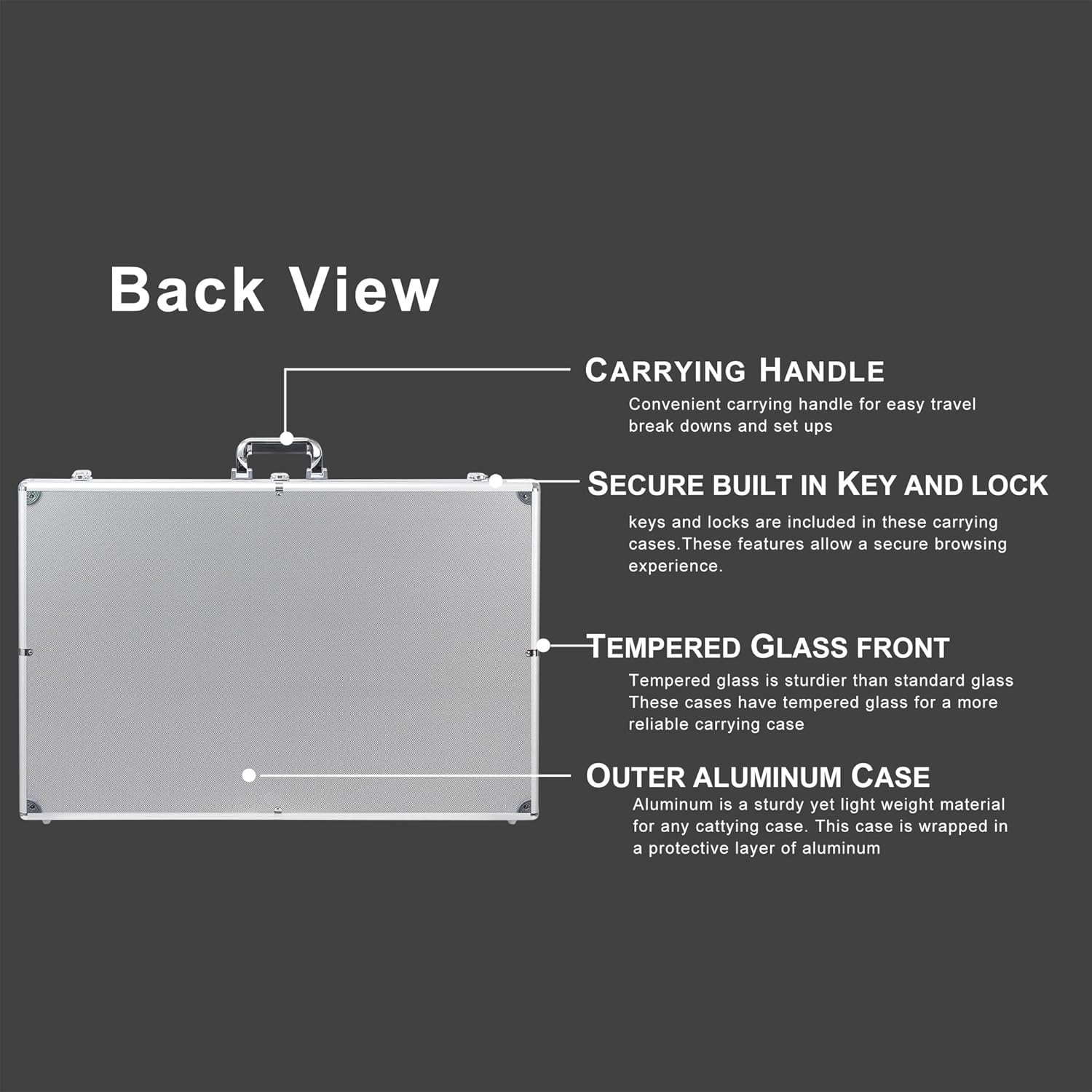 Secure Aluminum Display Case with Lock – Ideal for Trade Shows & Collectibles