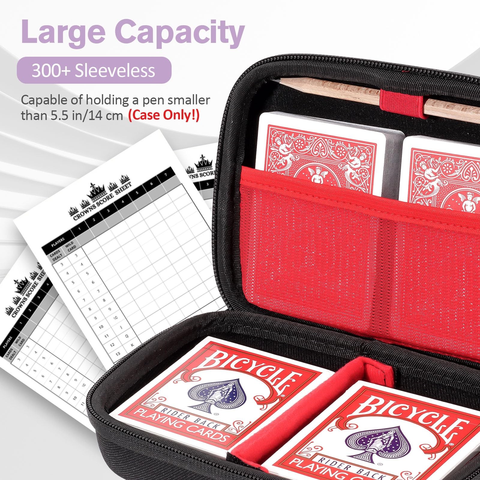 Collectible Trading Card Case, Hard Travel Carrying Storage Box Holds 300+ Cards