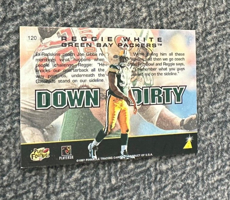 1997 Pinnacle Action Packed – Reggie White – Down and Dirty #120 GB Packers
