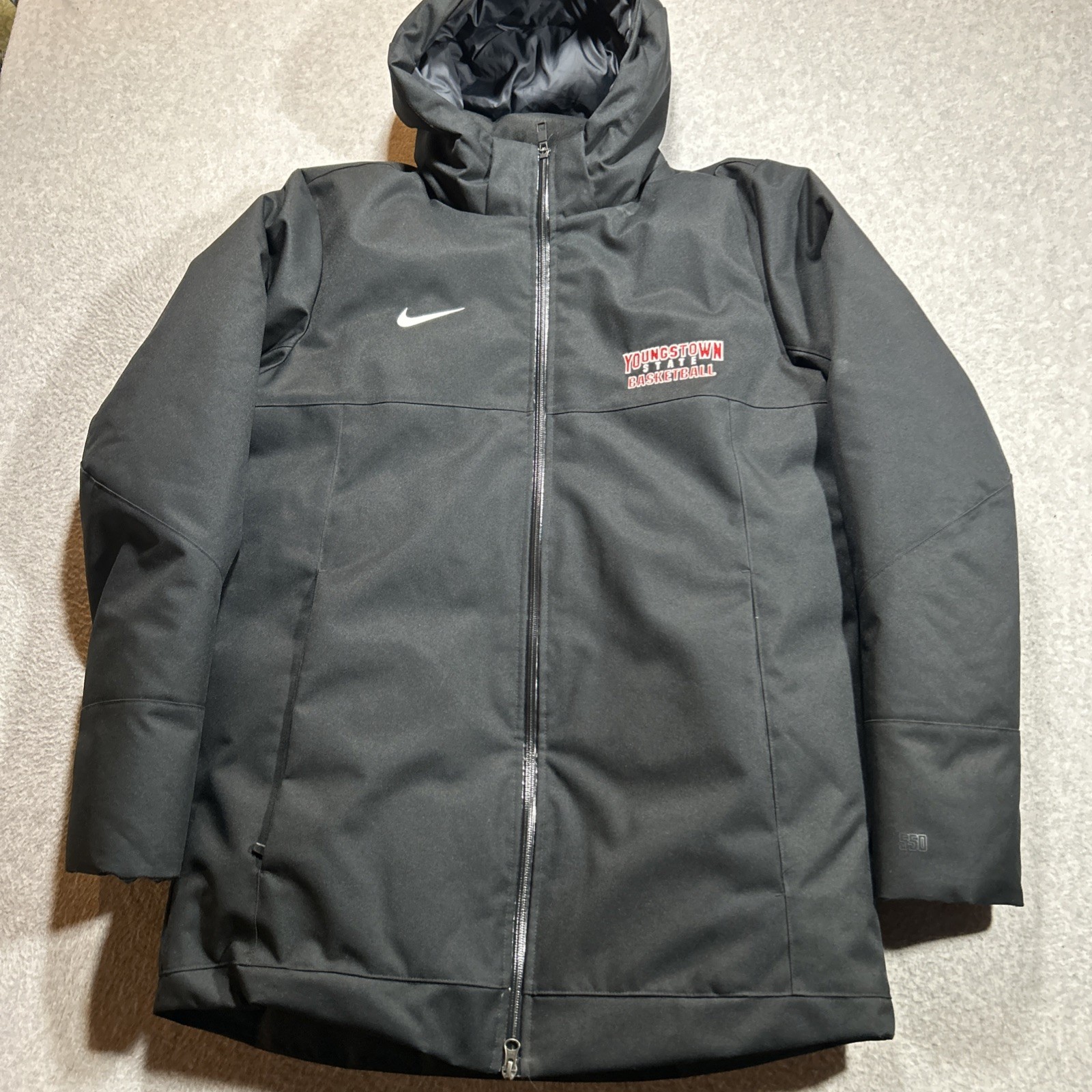 Nike 550 Down Youngstown State Basketball Full Zip Parka Jacket – Mens Small S