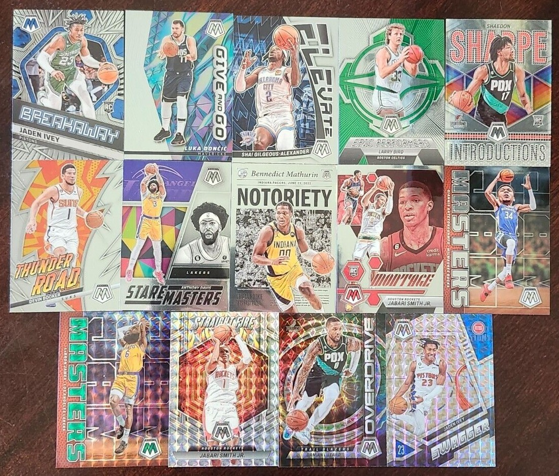 2022-23 Mosaic Basketball INSERTS with Green / Mosaic Prizms You Pick the Card